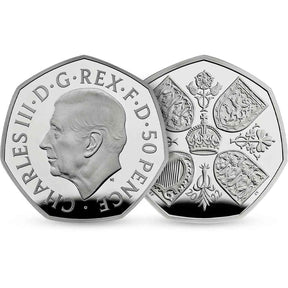 2022 King Charles III 50p Queen Elizabeth II Tribute Silver Proof Coin - Nova Coins