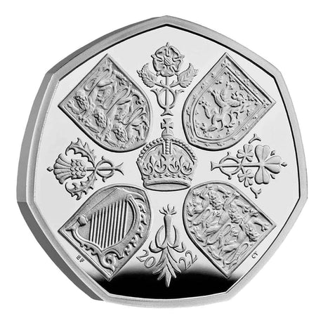 2022 King Charles III 50p Queen Elizabeth II Tribute Silver Proof Coin - Nova Coins