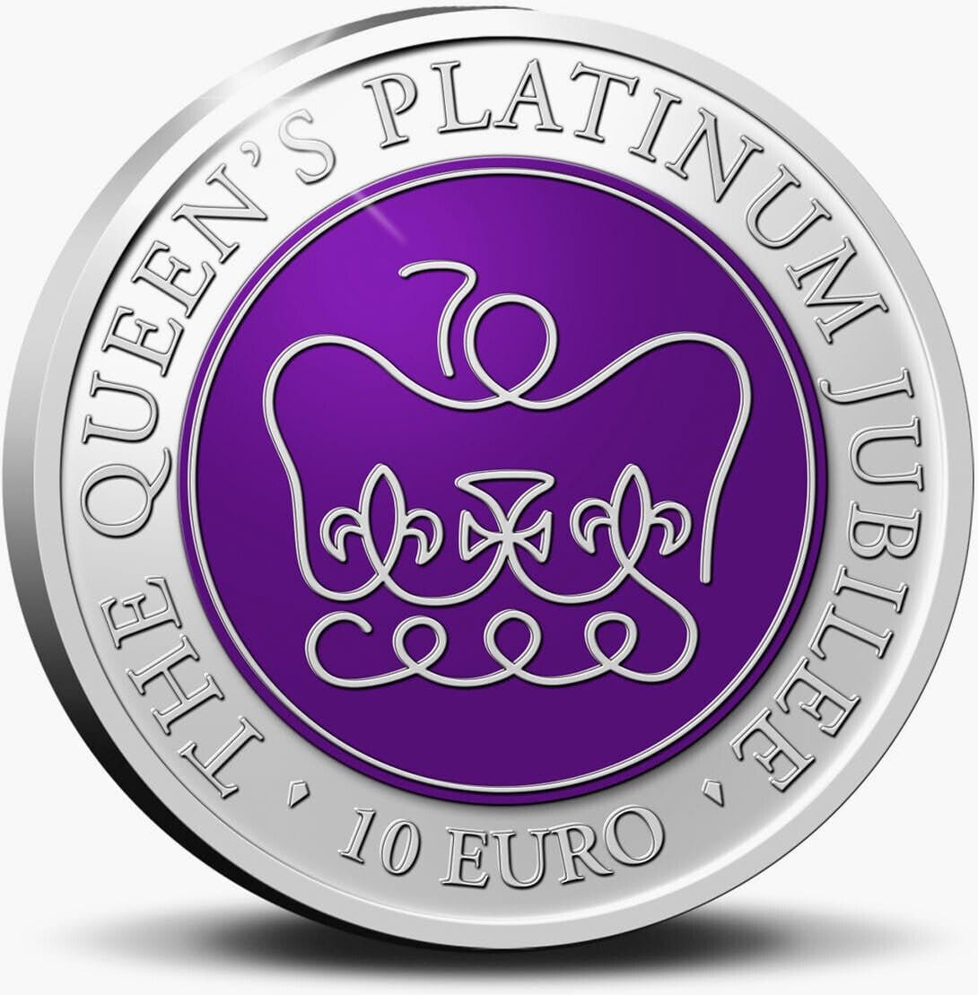 2022 Malta €10 Queen Elizabeth II's Platinum Jubilee Coloured Silver Proof Coin - Nova Coins