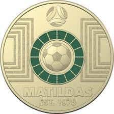 2023 $2 Matilda FIFA Soccer Coin Green aUNC - Nova Coins