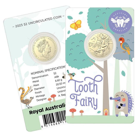 2023 $2 Tooth Fairy UNC Carded Coin - Nova Coins