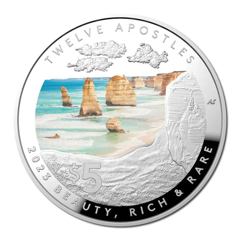 2023 $5 Beauty, Rich & Rare - Twelve Apostles Domed Silver Proof - Nova Coins
