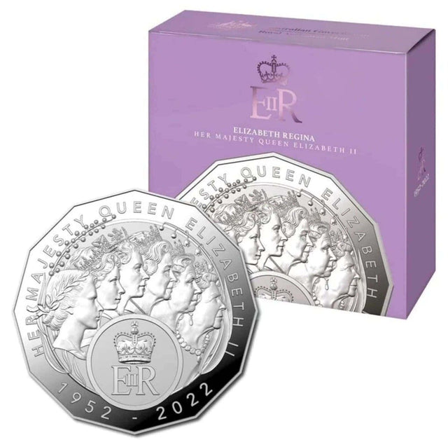2023 50 cent Elizabeth Regina HM Queen Elizabeth II Silver Proof Coin - Nova Coins