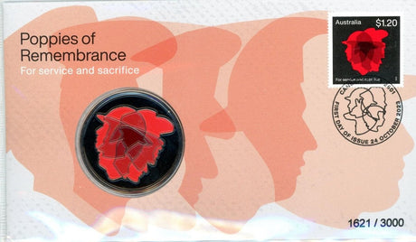 2023 Poppies of Remembrance For Service & Sacrifice Medallion Cover PMC 0502/3000 - Nova Coins