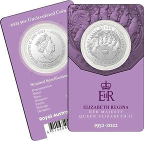 Elizabeth Regina 50c Unc coins