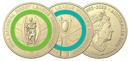 2024 $2 NRL AND NRLW COLOURED Uncirculated Pair - Nova Coins