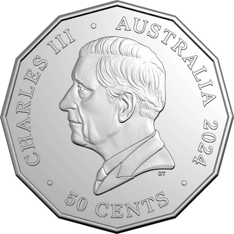 2024 50th Anniversary of Countdown 50c Coloured Uncirculated Coin - Nova Coins