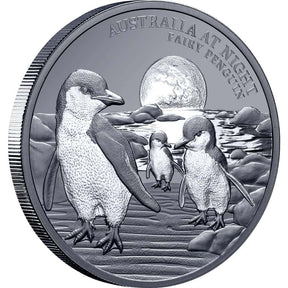 2024 Australia at Night $1 Penguin 1oz Silver Black Proof Coin - Nova Coins