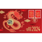 2024 Happy Chinese New Year AlBr $1 Perth Mint Stamp & Coin PNC - Nova Coins