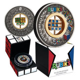 2024 Rubik’s™ Cube 50th Anniversary 2oz Silver Antiqued Coloured Coin - Nova Coins