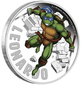 2024 Teenage Mutant Ninja Turtles - Leonardo 1oz Silver Coloured Proof Coin - Nova Coins