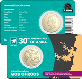 2025 $1 Mob of Roos with Sydney Map Privy Mark - Sydney ANDA Money Expo - Nova Coins