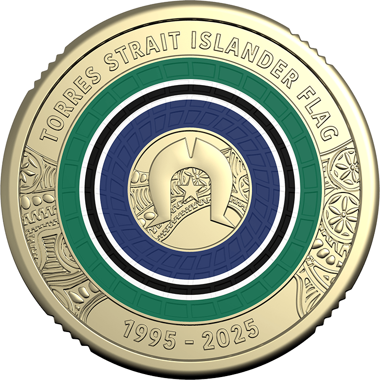 2025 30th anniversary of the Torres Strait Islander Flag Two Dollar Coloured Coin - Nova Coins