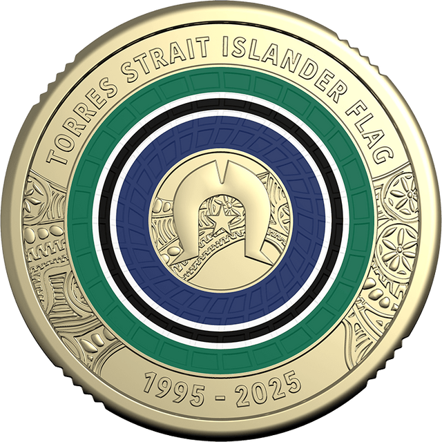 2025 30th anniversary of the Torres Strait Islander Flag Two Dollar Coloured Coin - Nova Coins