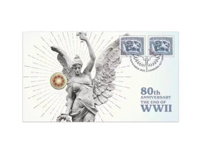 2025 Australia $2 Two Dollar Coin 80th Anniversary of WWII Poppy Wreath PNC - Nova Coins