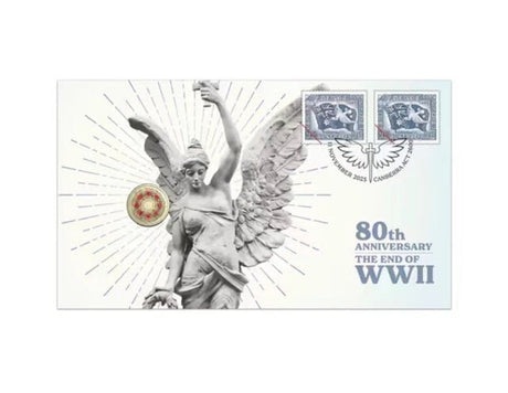 2025 Australia $2 Two Dollar Coin 80th Anniversary of WWII Poppy Wreath PNC - Nova Coins