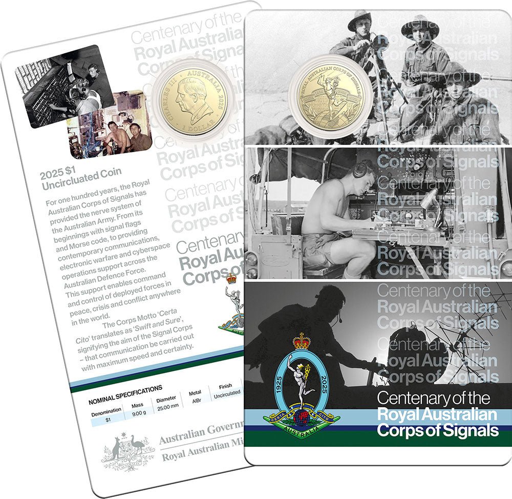 2025 Centenary of the Royal Australian Corps of Signals $1 Uncirculated Coin - Nova Coins