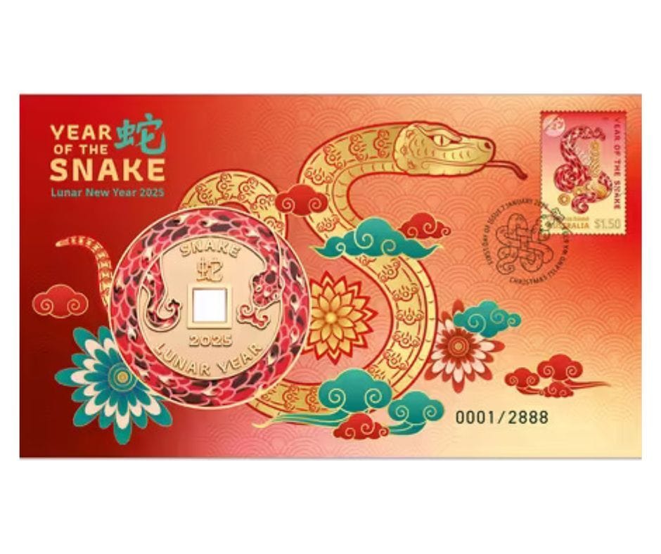 2025 Christmas Island Lunar New Year of the Snake PMC - Nova Coins