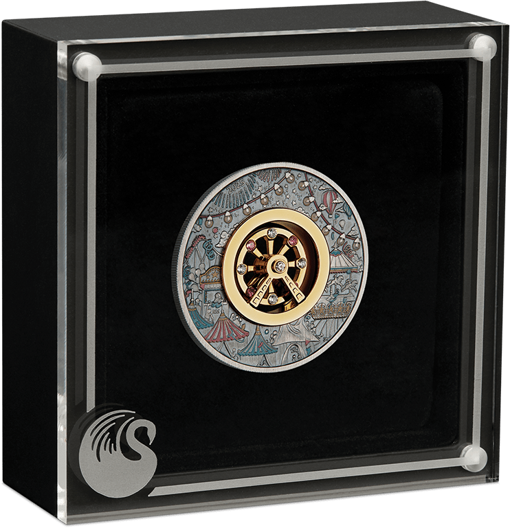 2025 Ferris Wheel 2oz Silver Antiqued Coloured Coin - Nova Coins