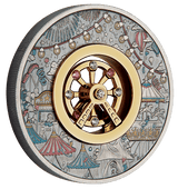 2025 Ferris Wheel 2oz Silver Antiqued Coloured Coin - Nova Coins