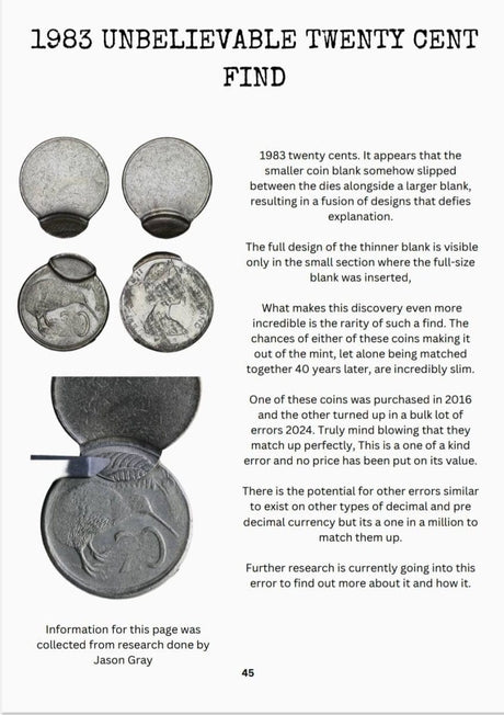 2025 New Zealand Error Coins Catalogue by Pieter Hoek & Jason Gray - Nova Coins