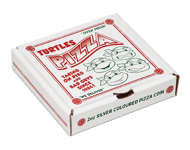 2025 Teenage Mutant Ninja Turtles 2oz Silver Coloured Pizza Coin - Nova Coins