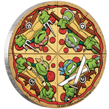 2025 Teenage Mutant Ninja Turtles 2oz Silver Coloured Pizza Coin - Nova Coins
