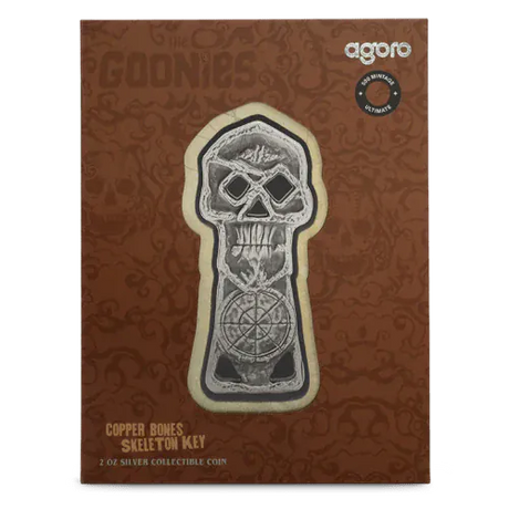 2025 The Goonies - Copper Bones Skeleton Key 2oz Silver Coin - Nova Coins
