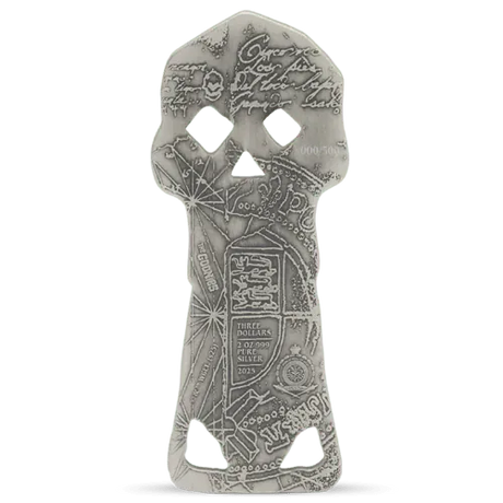 2025 The Goonies - Copper Bones Skeleton Key 2oz Silver Coin - Nova Coins