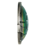 Close-up side view of TMNT shell domed coin