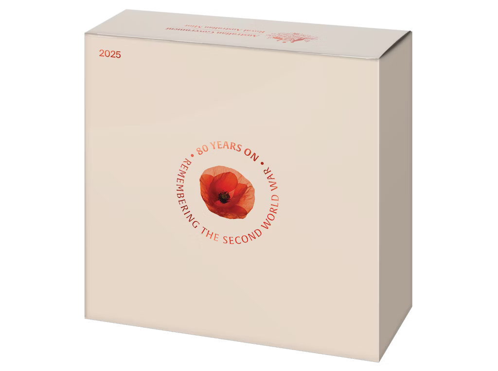 2025 $2 'C' Mintmark Coloured Fine Silver Proof Coin – 80 Years On: Remembering the Second World War