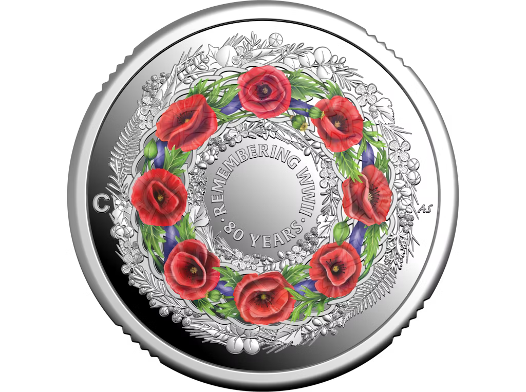 2025 $2 'C' Mintmark Coloured Fine Silver Proof Coin – 80 Years On: Remembering the Second World War