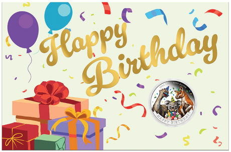2026 1/2oz Happy Birthday Silver Proof Coloured Coin in Card - Nova Coins
