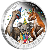 2026 1/2oz Happy Birthday Silver Proof Coloured Coin in Card - Nova Coins