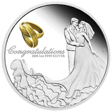 2026 1oz Wedding Silver Proof Coloured Coin - Nova Coins
