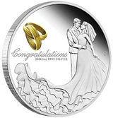 2026 1oz Wedding Silver Proof Coloured Coin - Nova Coins