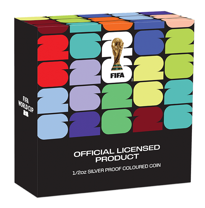 2026 50c 1/2oz FIFA World Cup Silver Proof Coloured Coin - Nova Coins