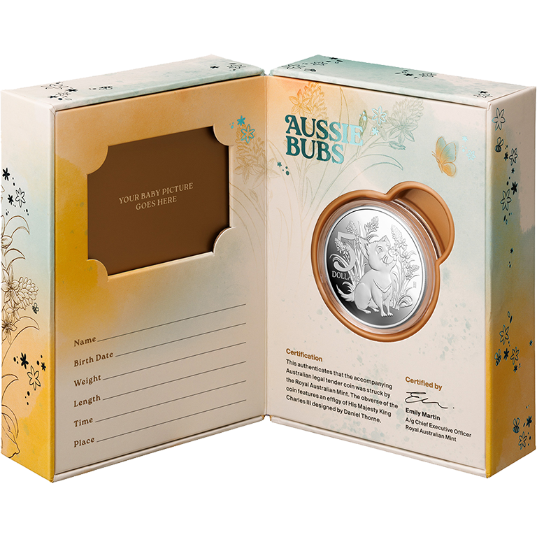 2026 $5 'Aussie Bubs' Baby 1 oz Fine Silver Proof Coin