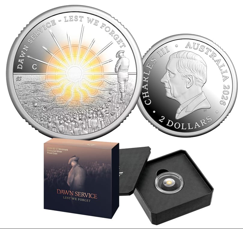 2026 Dawn Service $2 C Mintmark Colour Silver Proof Coin
