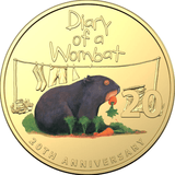 20th Anniversary of Diary of a Wombat - 2022 20c Gold Plated - Nova Coins