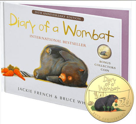 20th Anniversary of Diary of a Wombat - 2022 20c Gold Plated - Nova Coins