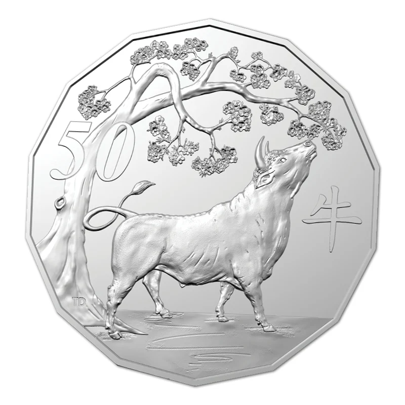 2021 50c Year of the Ox Tetra-Decagon Uncirculated Coin