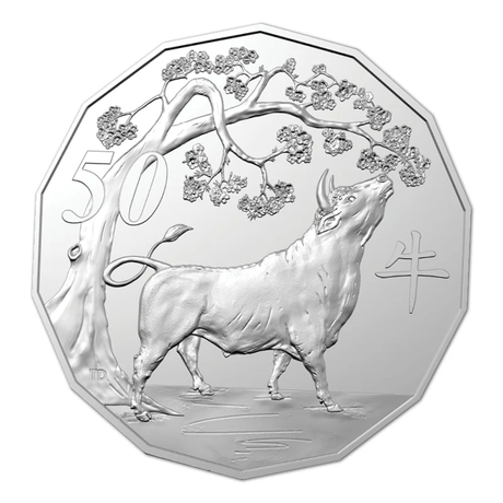 2021 50c Year of the Ox Tetra-Decagon Uncirculated Coin