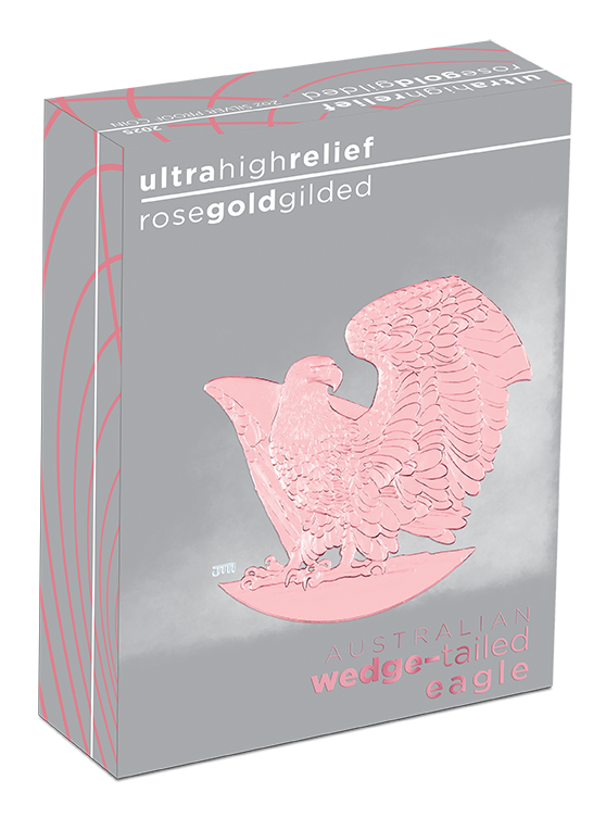 Wedge-tailed Eagle 2025 2oz Silver Proof Rose Gold Gilded Ultra Coin