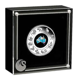 Coin in display case