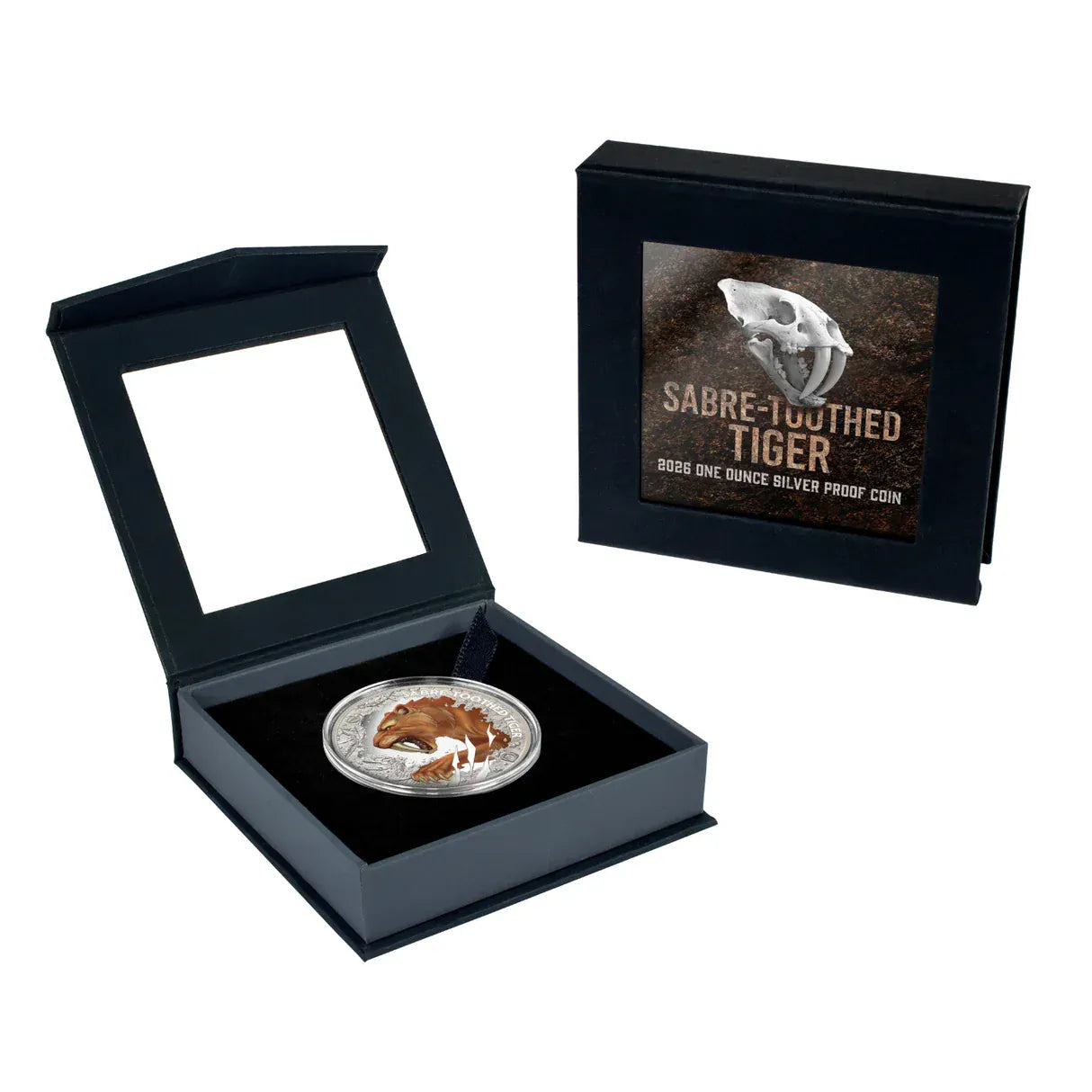 Sabre-Toothed Tiger 2026 $1 1oz Silver Proof Coin