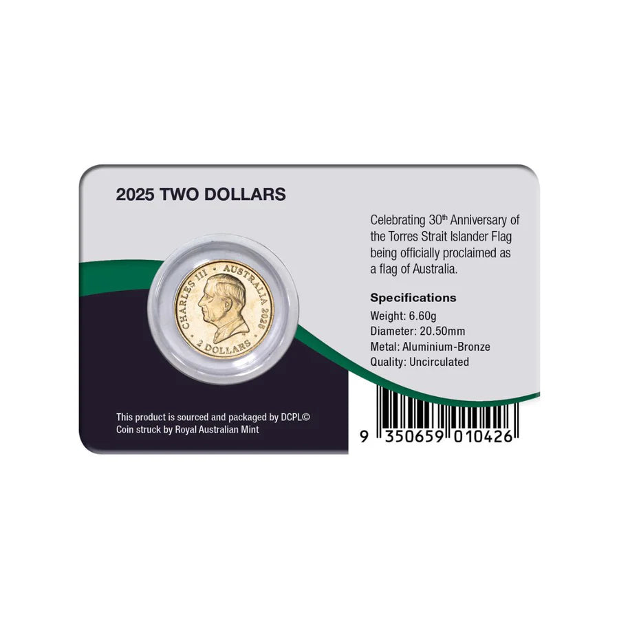 Torres Strait Islander Flag 30th Anniversary 2025 $2 AlBr Coin Pack