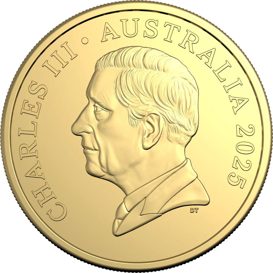 The Rainbow Serpent 50th Anniversary 2025 20c Gold-plated Colour Uncirculated Coin & Deluxe Special Edition Book