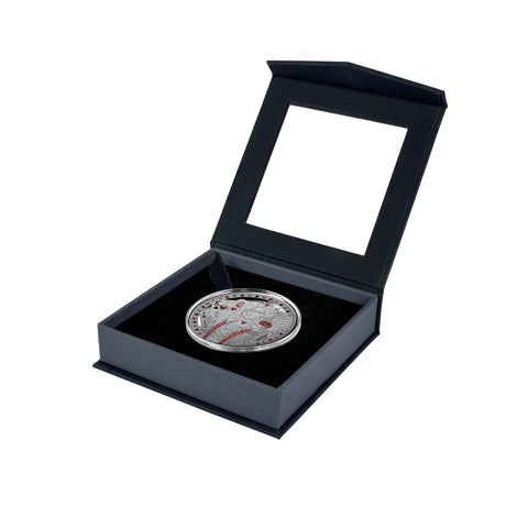 Queen of Hearts 2026 $1 1oz Silver Proof Coin - presentation box open left view