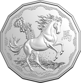 Lunar Series Year of the Horse 2026 50c Tetradecagon Unc Coin Card